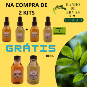 2 kit Banho de Ervas Poderoso Gratís Refil